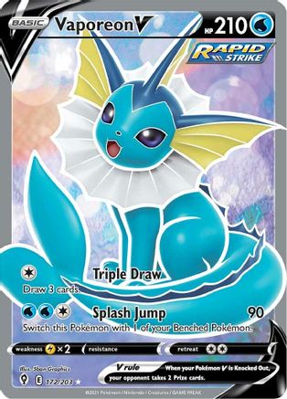 Vaporeon V (Full Art) 172/203/203 - Ultra Rare - Holofoil