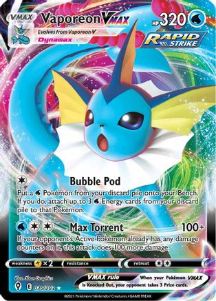 Vaporeon VMAX 030/203/203 - Ultra Rare - Holofoil