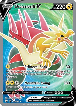 Dracozolt V (Full Art) 178/203/203 - Ultra Rare - Holofoil