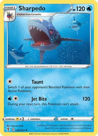 Sharpedo 036/203/203 - Rare