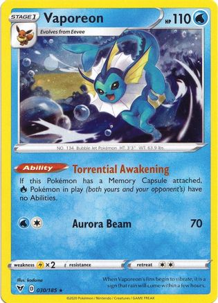Vaporeon 030/185 - Promo - Holofoil