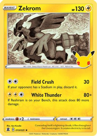 Zekrom 010/025/25 - Holo Rare - Holofoil