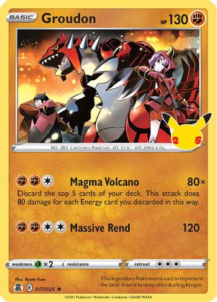 Groudon 017/025/25 - Holo Rare - Holofoil