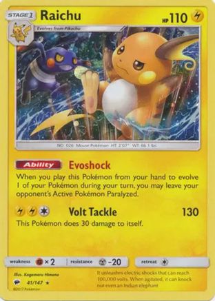 Raichu 041/147 - Promo - Holofoil