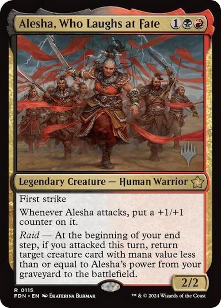 Alesha, Who Laughs at Fate (PPDFT-115) - Promo Pack: Aetherdrift Foil