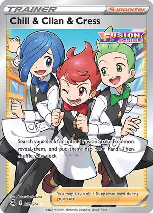 Chili & Cilan & Cress (Full Art) 258/264/264 - Ultra Rare - Holofoil