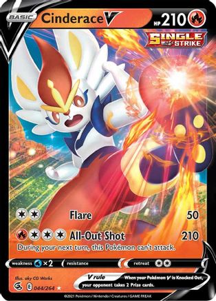Cinderace V (44) 044/264/264 - Ultra Rare - Holofoil