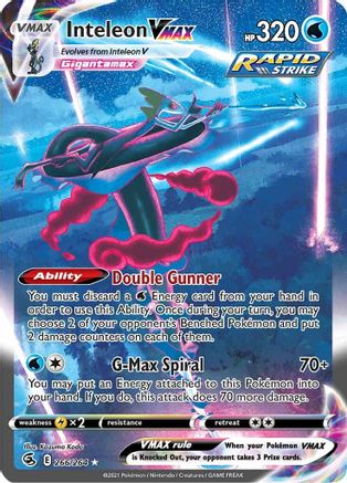 Inteleon VMAX (Alternate Art Secret) 266/264/264 - Secret Rare - Holofoil