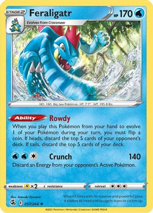Feraligatr 057/264/264 - Holo Rare - Holofoil