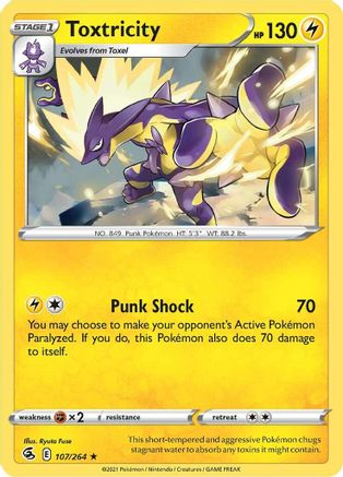 Toxtricity (107) 107/264/264 - Holo Rare - Holofoil