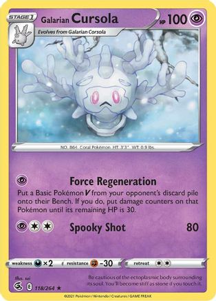 Galarian Cursola 118/264/264 - Rare