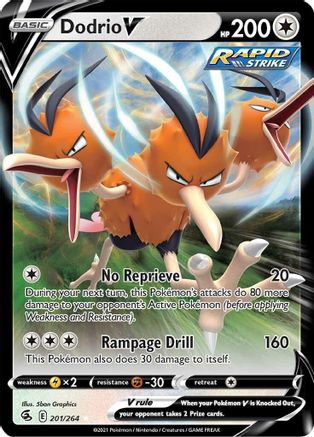 Dodrio V 201/264/264 - Ultra Rare - Holofoil