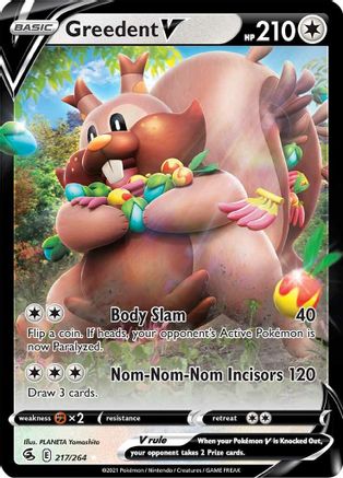 Greedent V 217/264/264 - Ultra Rare - Holofoil