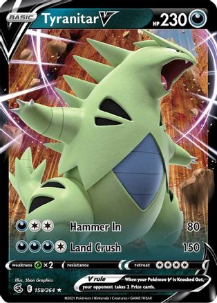 Tyranitar V 158/264/264 - Ultra Rare - Holofoil