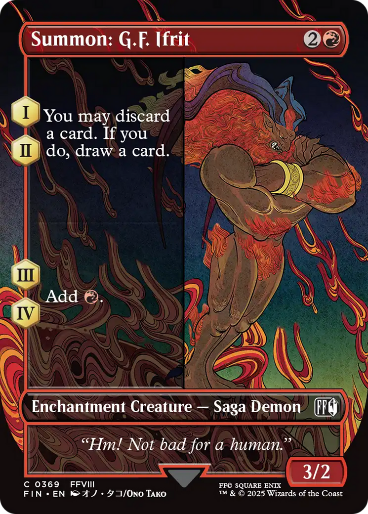 Summon: G.F. Ifrit (Borderless) (FIN-369) - FINAL FANTASY Foil