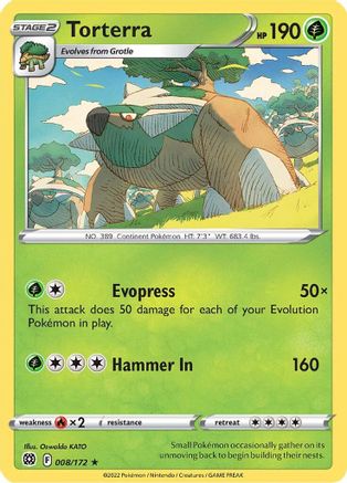 Torterra 008/172/172 - Holo Rare - Holofoil