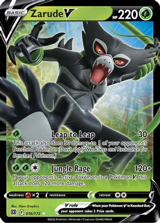 Zarude V 016/172/172 - Ultra Rare - Holofoil
