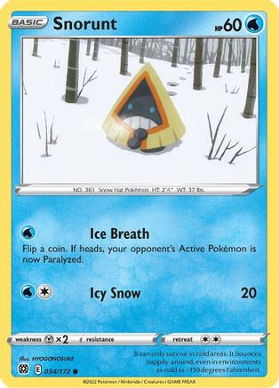 Snorunt 034/172/172 - Common