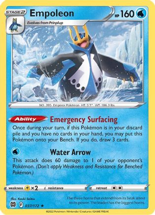 Empoleon 037/172/172 - Holo Rare - Holofoil