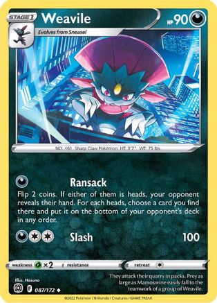 Weavile 087/172/172 - Uncommon