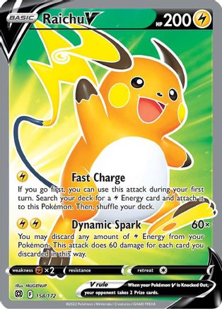Raichu V (Full Art) 158/172/172 - Ultra Rare - Holofoil