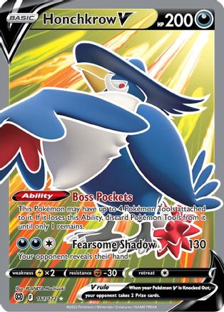 Honchkrow V (Full Art) 161/172/172 - Ultra Rare - Holofoil