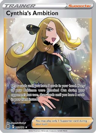 Cynthia's Ambition (Full Art) 169/172/172 - Ultra Rare - Holofoil