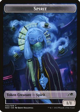 Spirit (002) // Spirit (009) Double-sided Token (NEO-2 // 9) - Kamigawa: Neon Dynasty