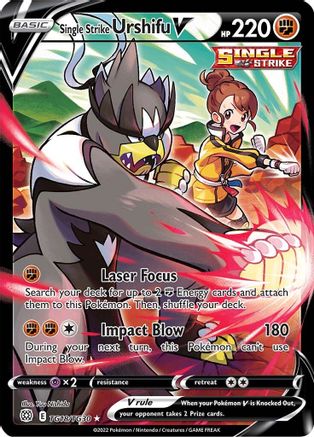 Single Strike Urshifu V TG18/TG30/30 - Ultra Rare - Holofoil