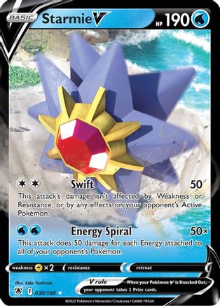 Starmie V 030/189/189 - Ultra Rare - Holofoil