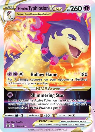 Hisuian Typhlosion VSTAR 054/189/189 - Ultra Rare - Holofoil
