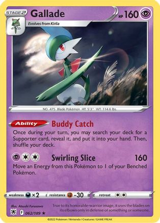 Gallade 062/189/189 - Holo Rare - Holofoil