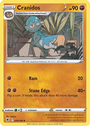 Cranidos 076/189/189 - Uncommon