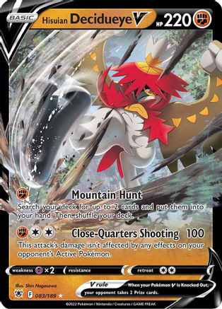 Hisuian Decidueye V 083/189/189 - Ultra Rare - Holofoil