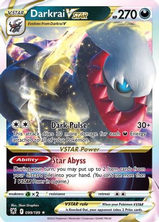 Darkrai VSTAR 099/189/189 - Ultra Rare - Holofoil
