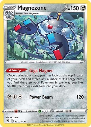 Magnezone 107/189/189 - Holo Rare - Holofoil