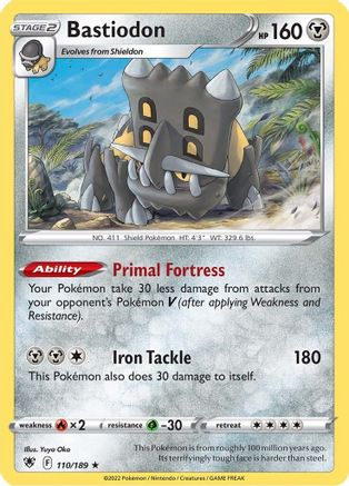 Bastiodon 110/189/189 - Holo Rare - Holofoil