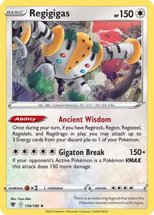 Regigigas 130/189/189 - Holo Rare - Holofoil