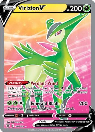 Virizion V (Full Art) 164/189/189 - Ultra Rare - Holofoil