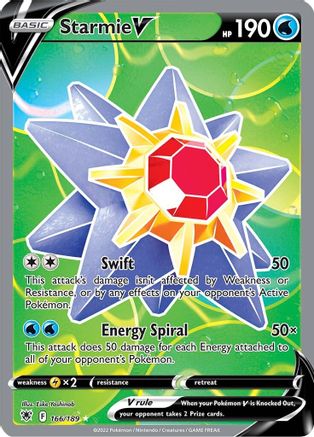 Starmie V (Full Art) 166/189/189 - Ultra Rare - Holofoil