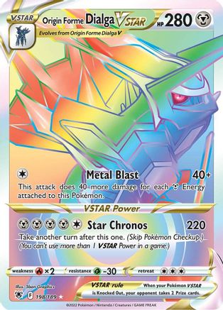 Origin Forme Dialga VSTAR 198/189/189 - Secret Rare - Holofoil