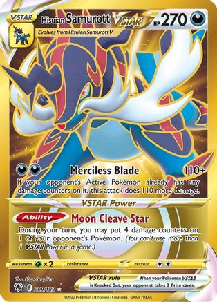 Hisuian Samurott VSTAR (Secret) (209) 209/189/189 - Secret Rare - Holofoil