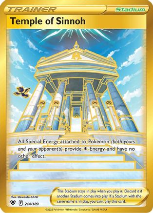 Temple of Sinnoh (Secret) 214/189/189 - Secret Rare - Holofoil