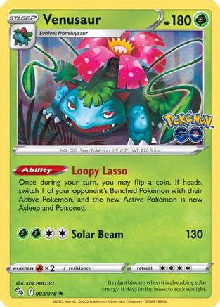 Venusaur 003/078/78 - Holo Rare - Holofoil