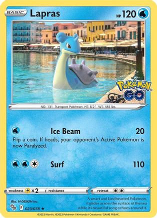 Lapras 023/078/78 - Holo Rare - Holofoil