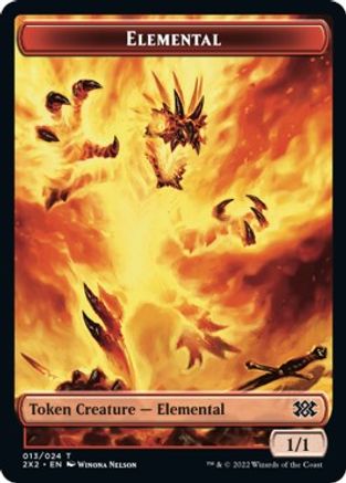 Elemental // Knight Double-Sided Token (2X2-13 // 5) - Double Masters 2022 Foil