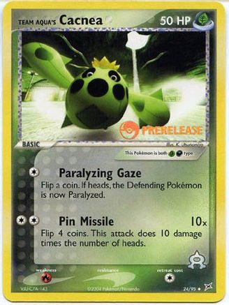 Team Aqua's Cacnea 024/95 - Promo - Holofoil