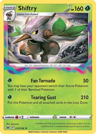 Shiftry 013/196/196 - Holo Rare - Holofoil