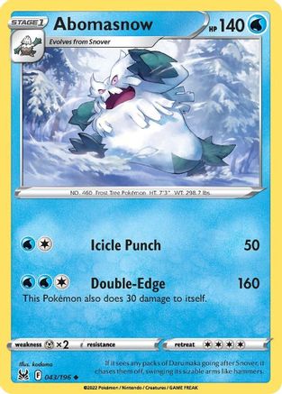 Abomasnow 043/196/196 - Uncommon