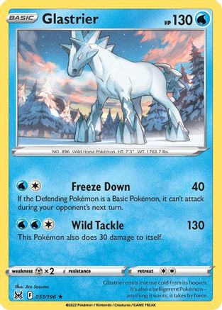 Glastrier 051/196/196 - Holo Rare - Holofoil